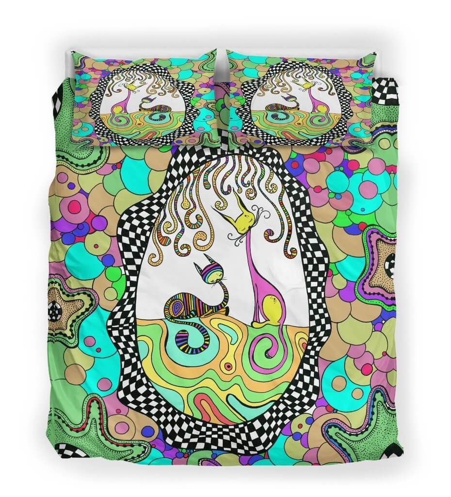 Colorful Cats Pattern Bedding Set