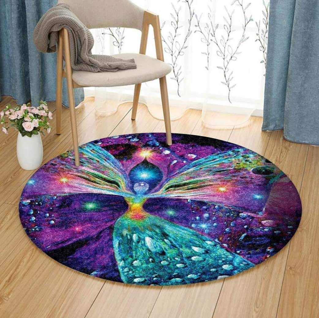 Colorful Chakra Round Carpet