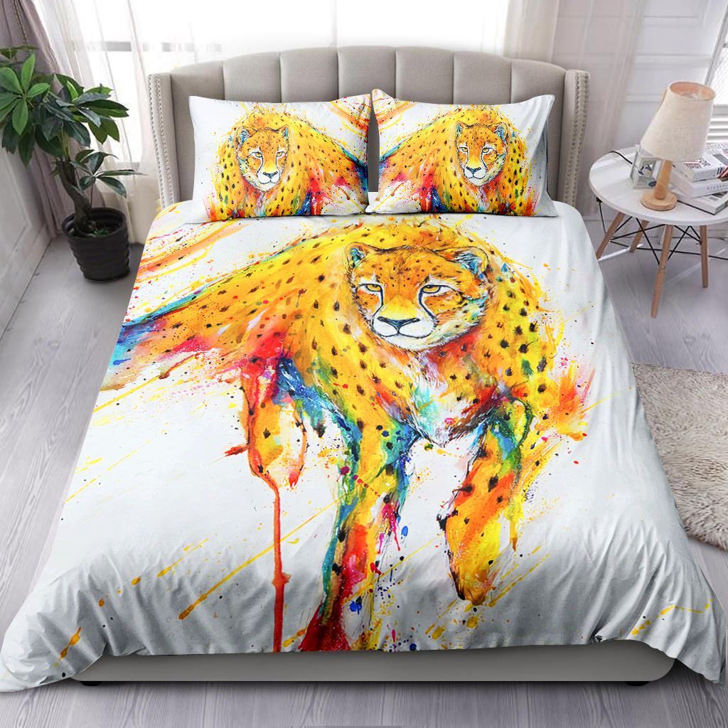 Colorful Cheetah Bedding Set