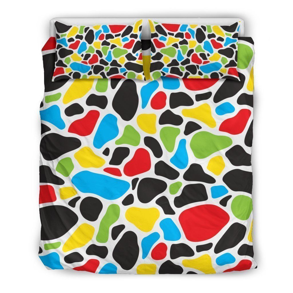 Colorful Cow Bedding Set