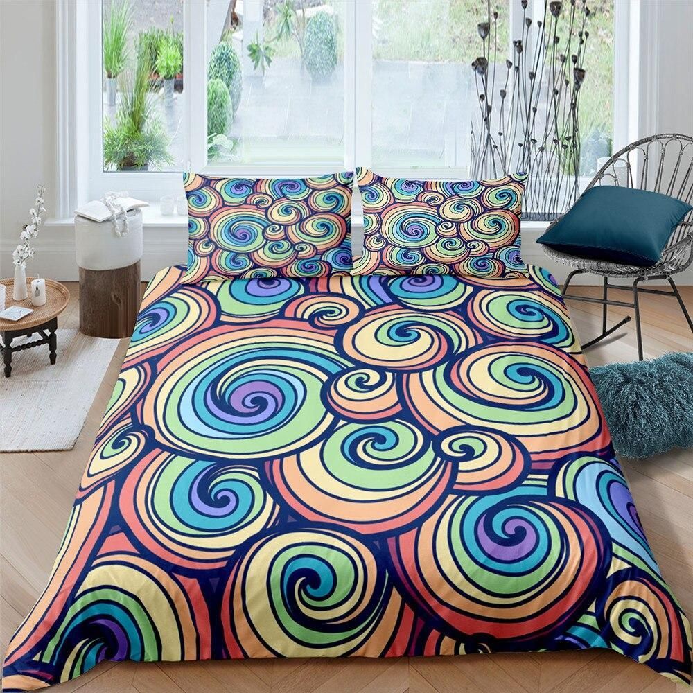 Colorful Curls Pattern Bedding Set