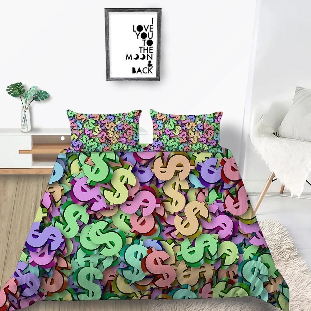 Colorful Currency Colorful Bedding Set