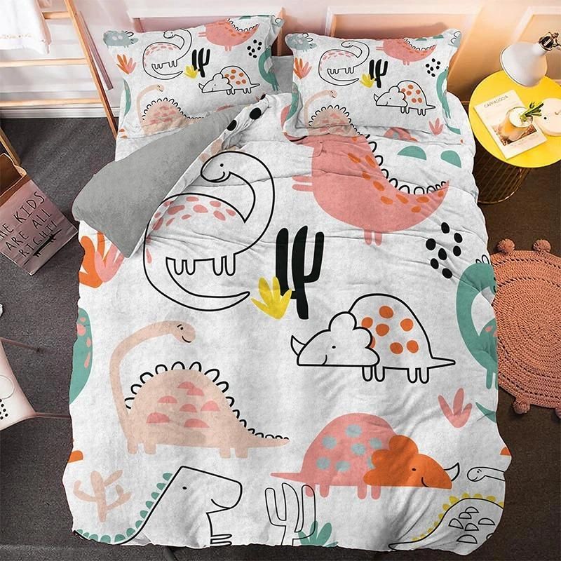 Colorful Cute Dinosaurs Bedding Set