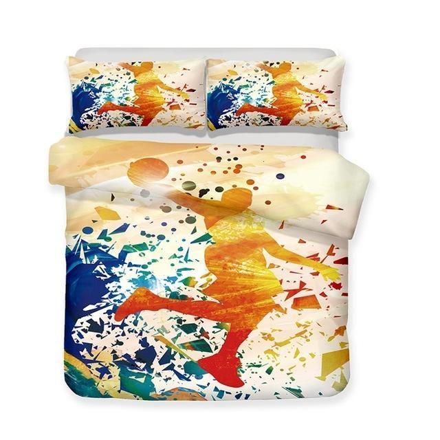Colorful Design Basketball Bedding Set