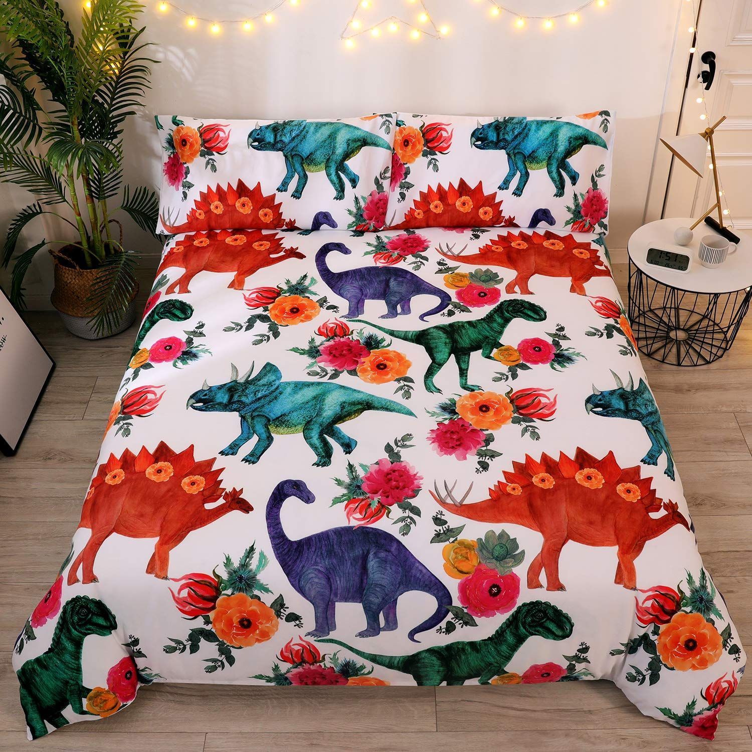 Colorful Dinosaur Bedding Set