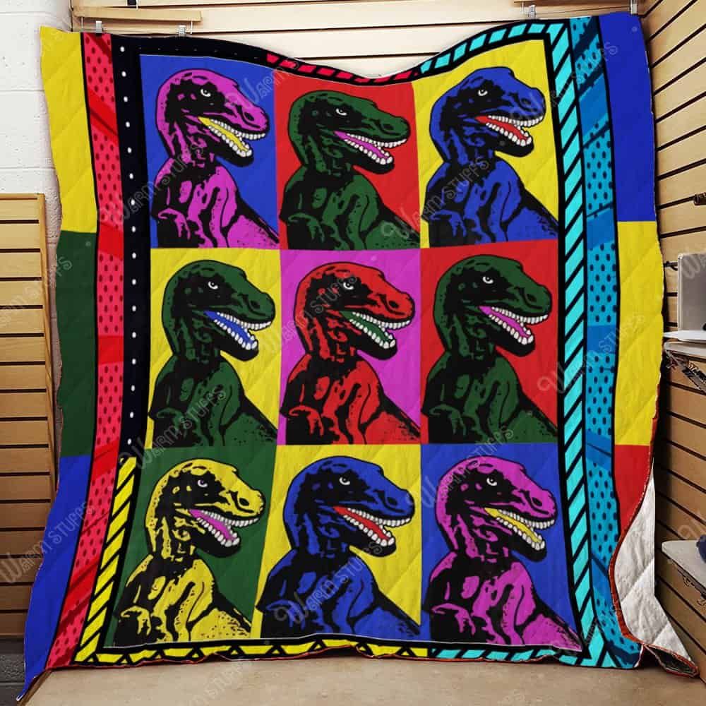 Colorful Dinosaurs Quilt Blanket Kb2 Dhc131250Dd