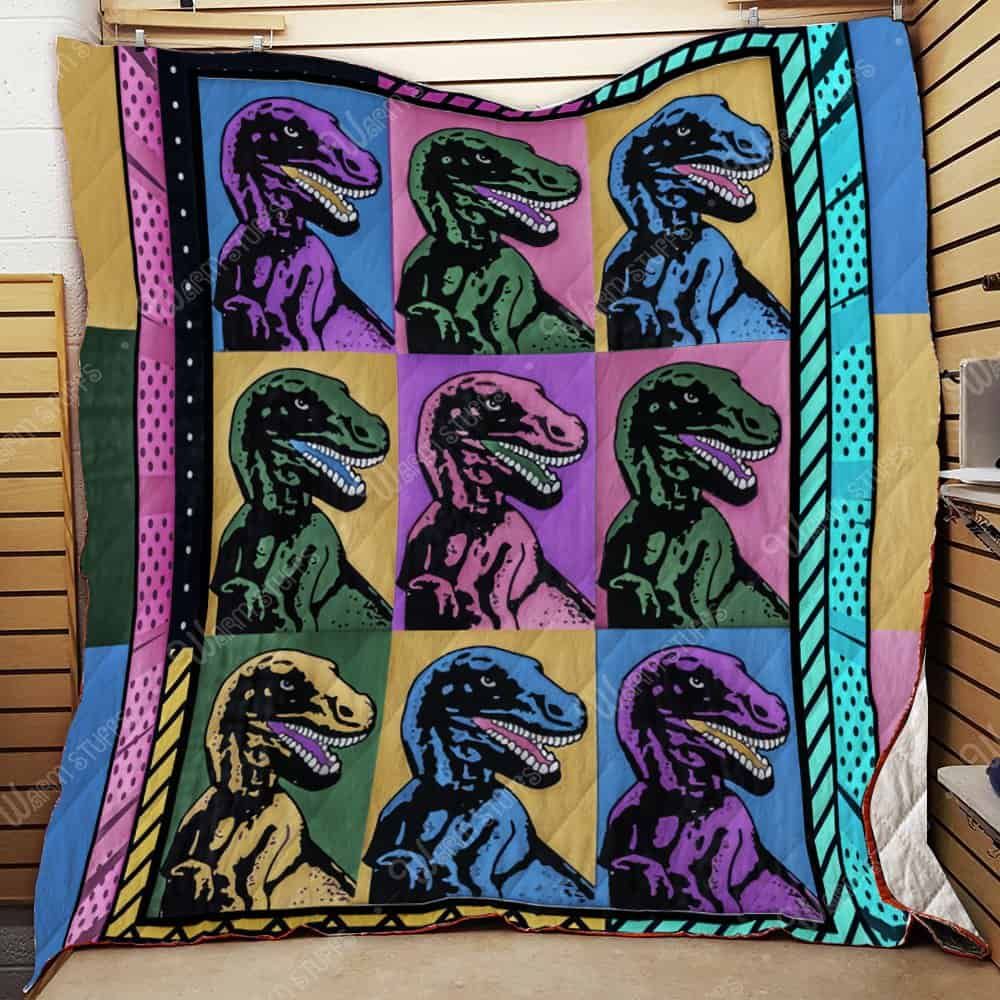 Colorful Dinosaurs Quilt Blanket Kb3 Dhc131249Dd