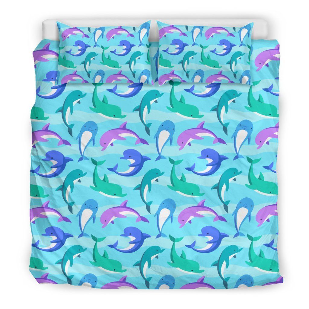 Colorful Dolphin Bedding Set