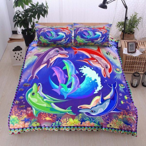 Colorful Dolphin Bedding Set