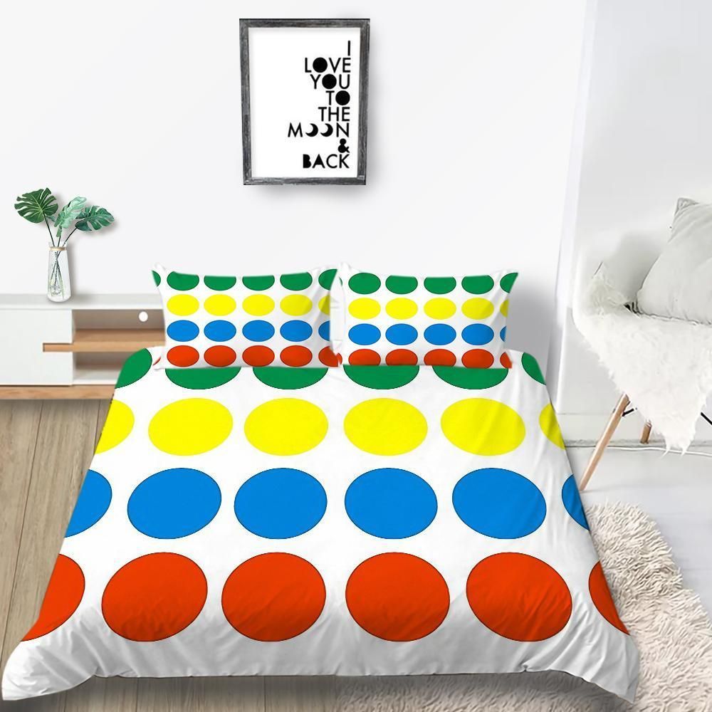 Colorful Dots Printed Bedding Set