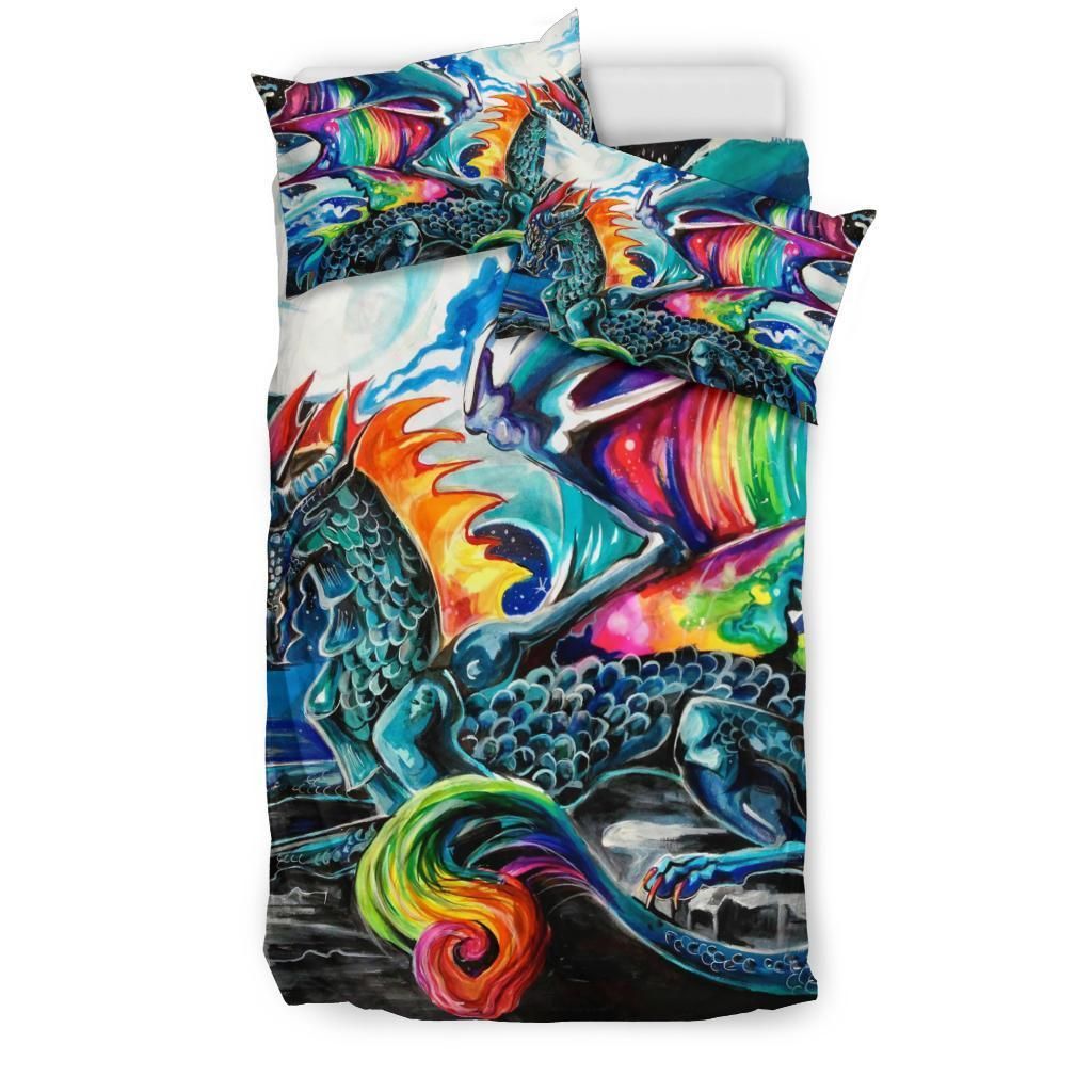 Colorful Dragon Art Ancestor Bedding Set