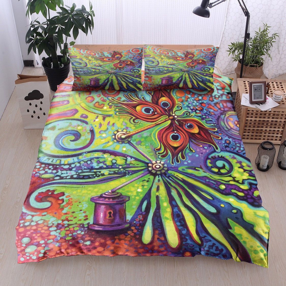 Colorful Dragonfly Bedding Set