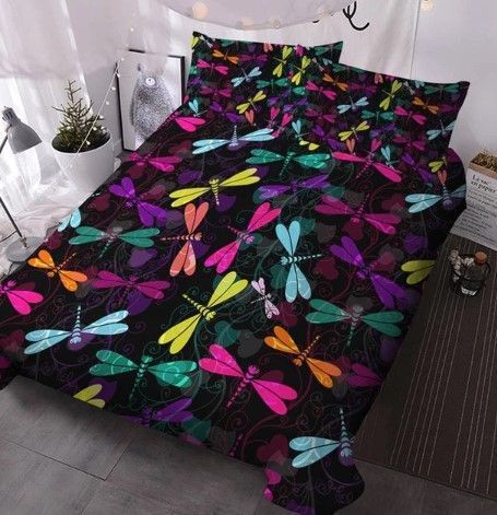 Colorful Dragonfly Bedding Set