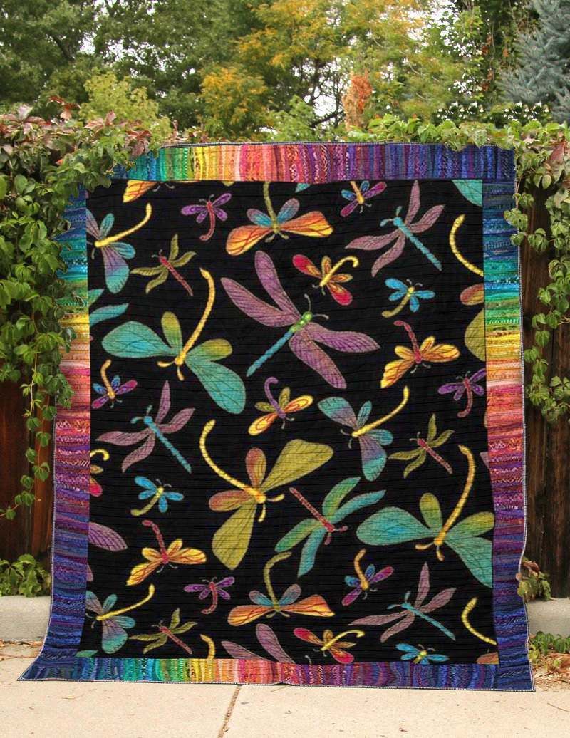 Colorful Dragonfly CLT130611 Quilt Blanket