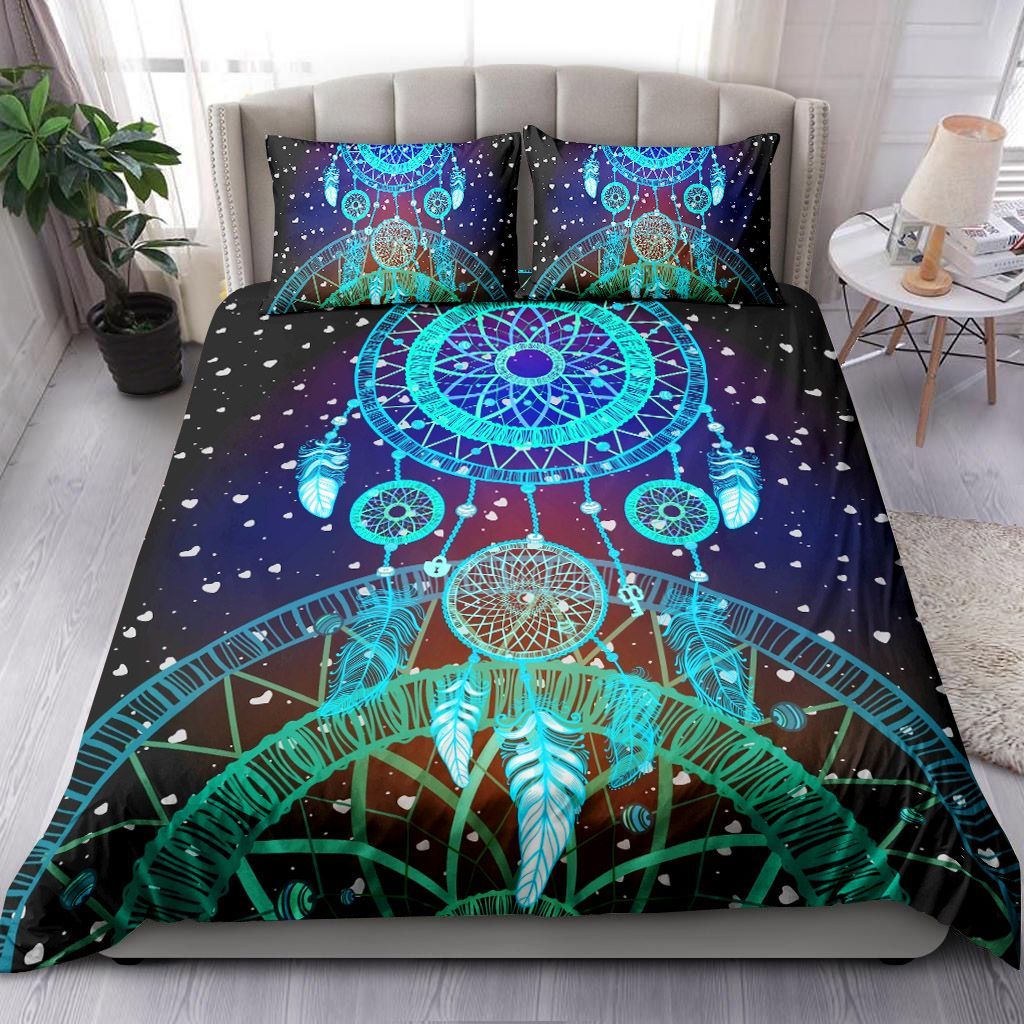 Colorful Dreamcatcher With Feathers Bedding Set