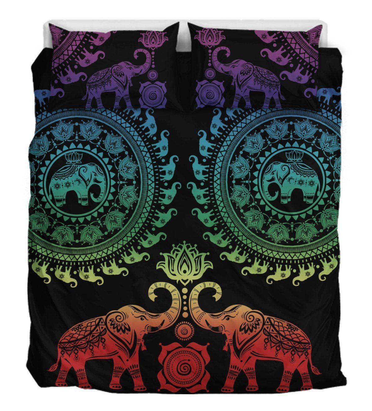 Colorful Elephant Bedding Set