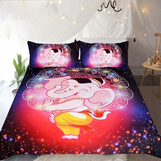 Colorful Elephant Bedding Set
