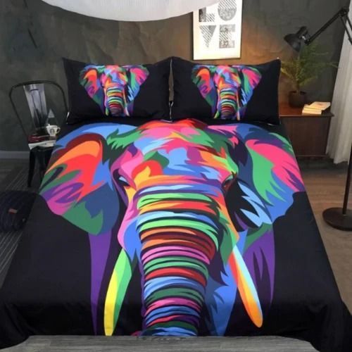 Colorful Elephant Bedding Set