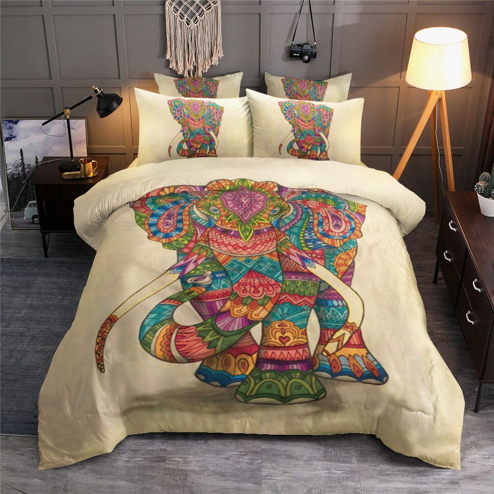 Colorful Elephant Bedding Set