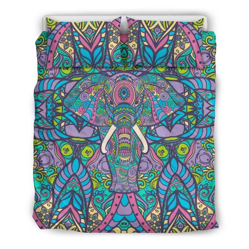 Colorful Elephant Indian Bedding Set