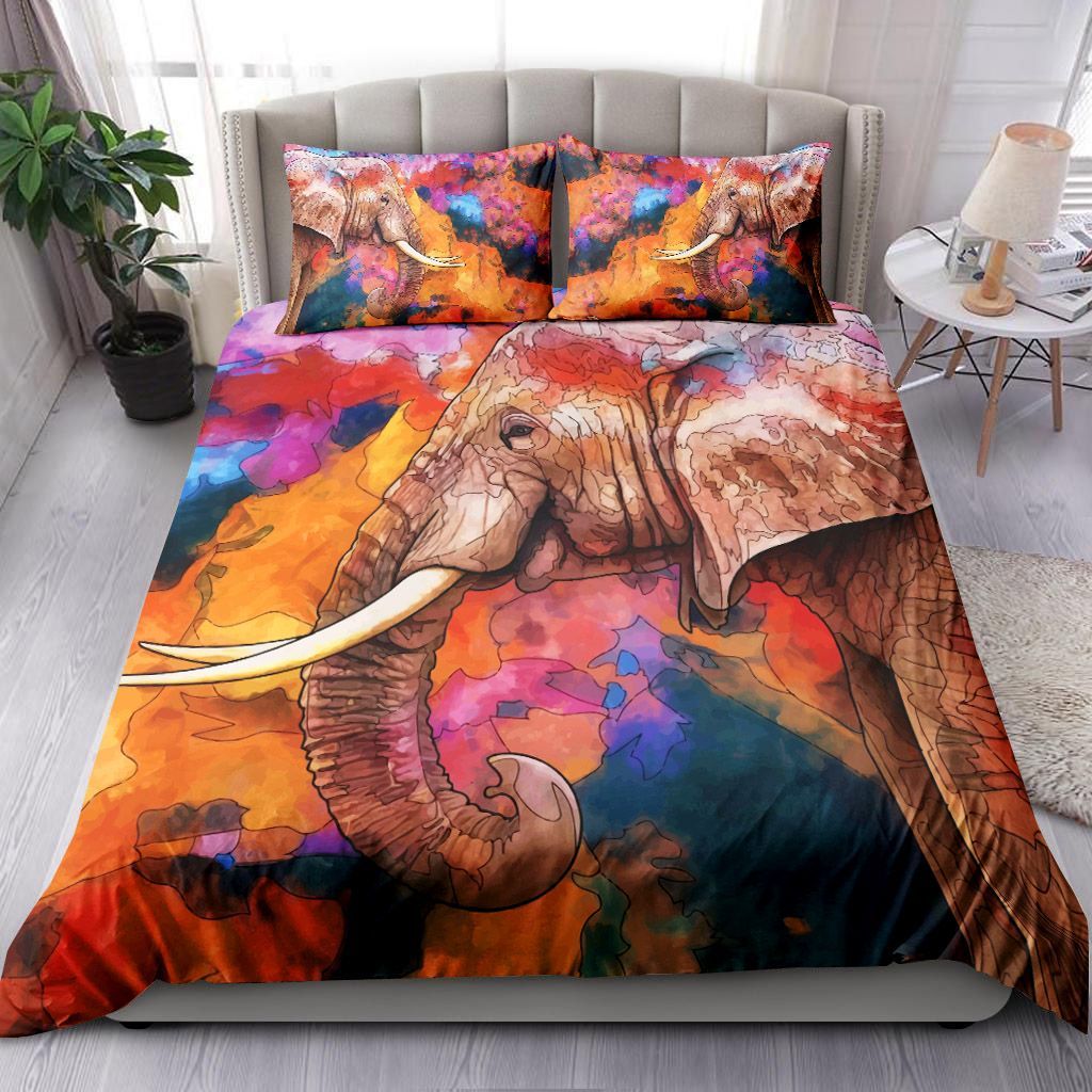 Colorful Elephant Bedding Set