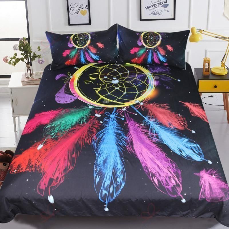 Colorful Feather Dreamcatcher Printed Bedding Set