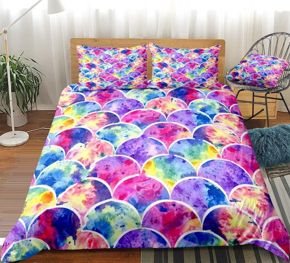 Colorful Fish Scales Bedding Set