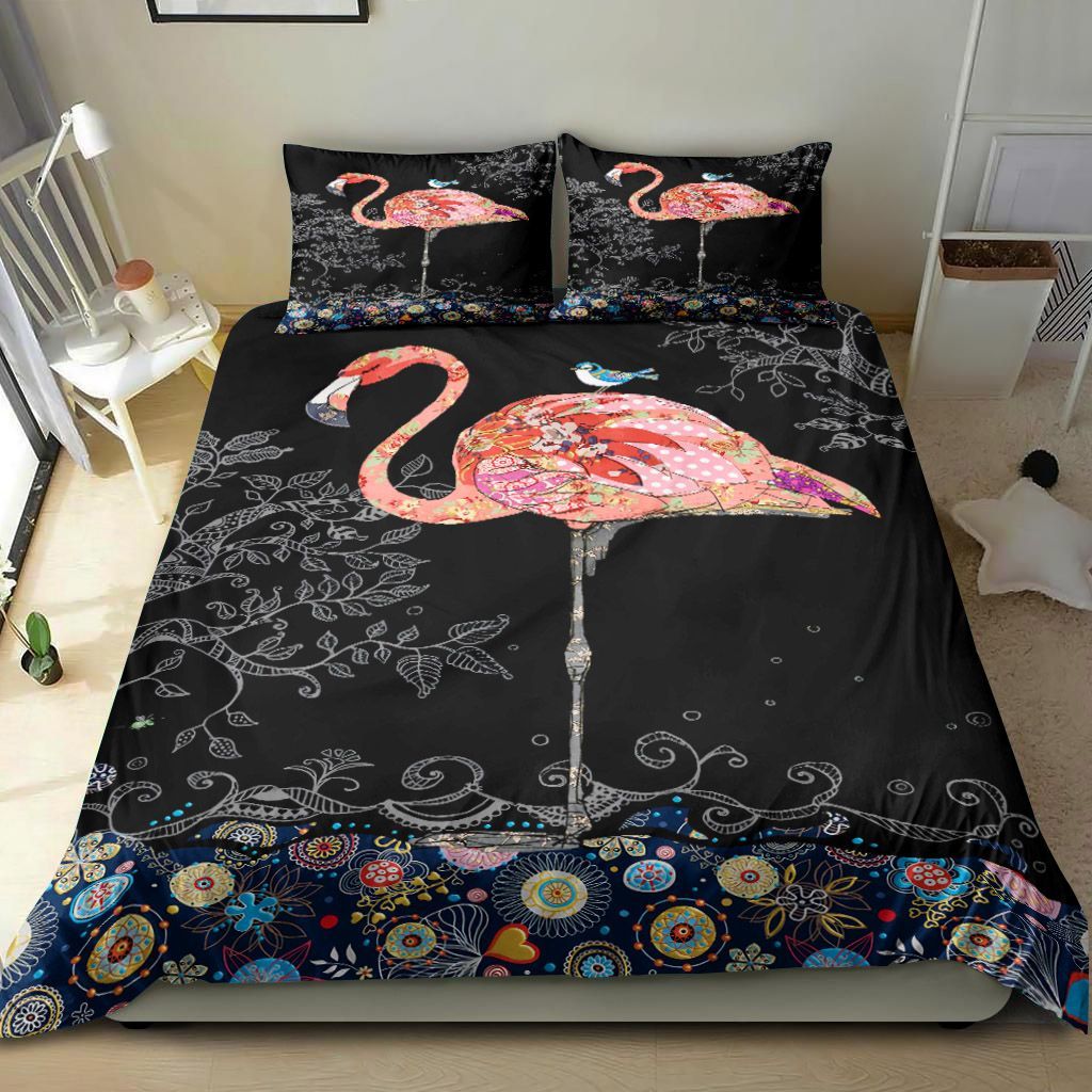 Colorful Flamingo Pattern Bedding Set
