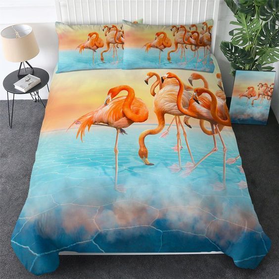 Colorful Flamingo Bedding Set