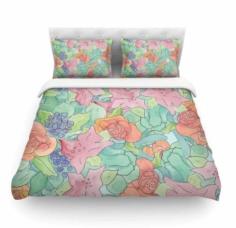 Colorful Floral Day Pattern Bedding Set