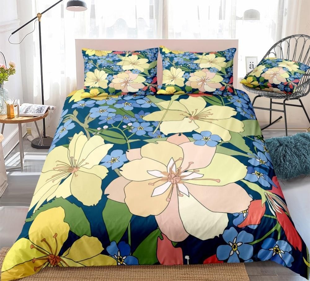 Colorful Flowers Nature Bedding Set
