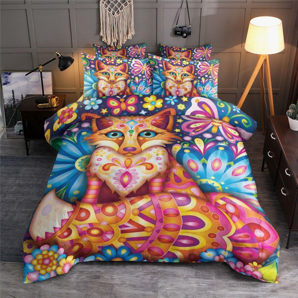 Colorful Fox Bedding Set