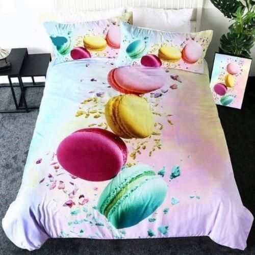 Colorful French Macaron Bedding Set