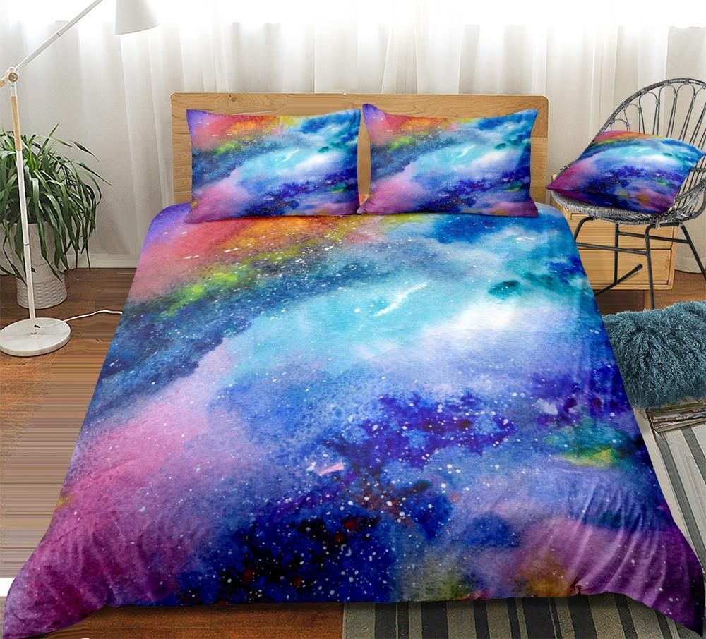 Colorful Galaxy Art Bedding Set