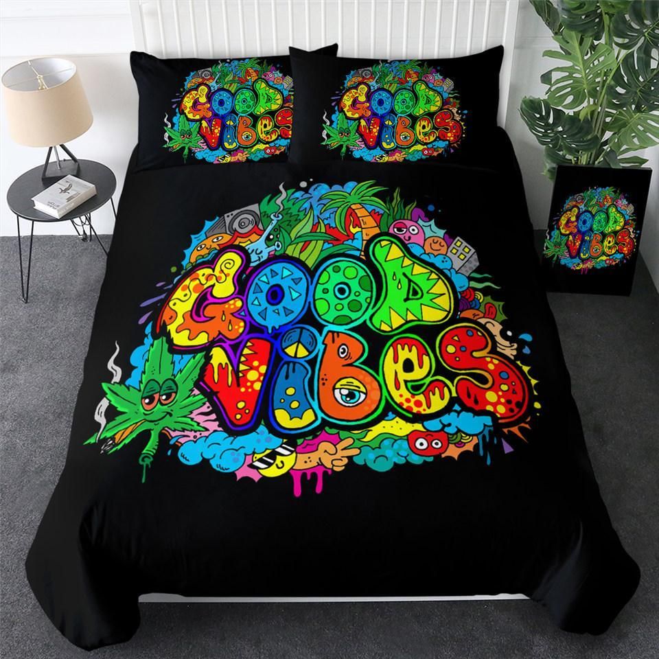 Colorful Good Vibes Bedding Set