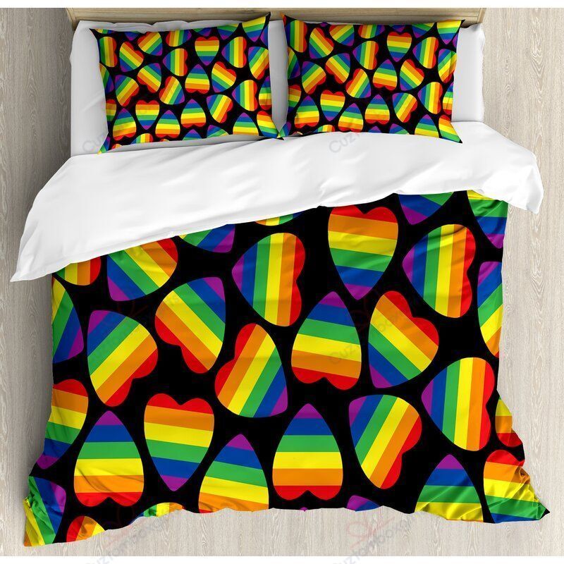 Colorful Hearts Bedding Set