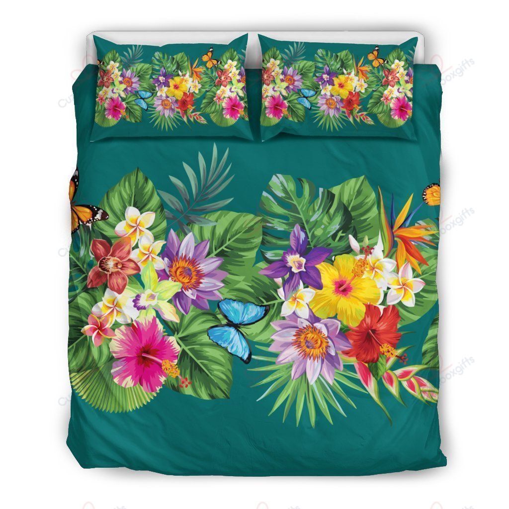 Colorful Hibiscus Beautiful Printed Bedding Set