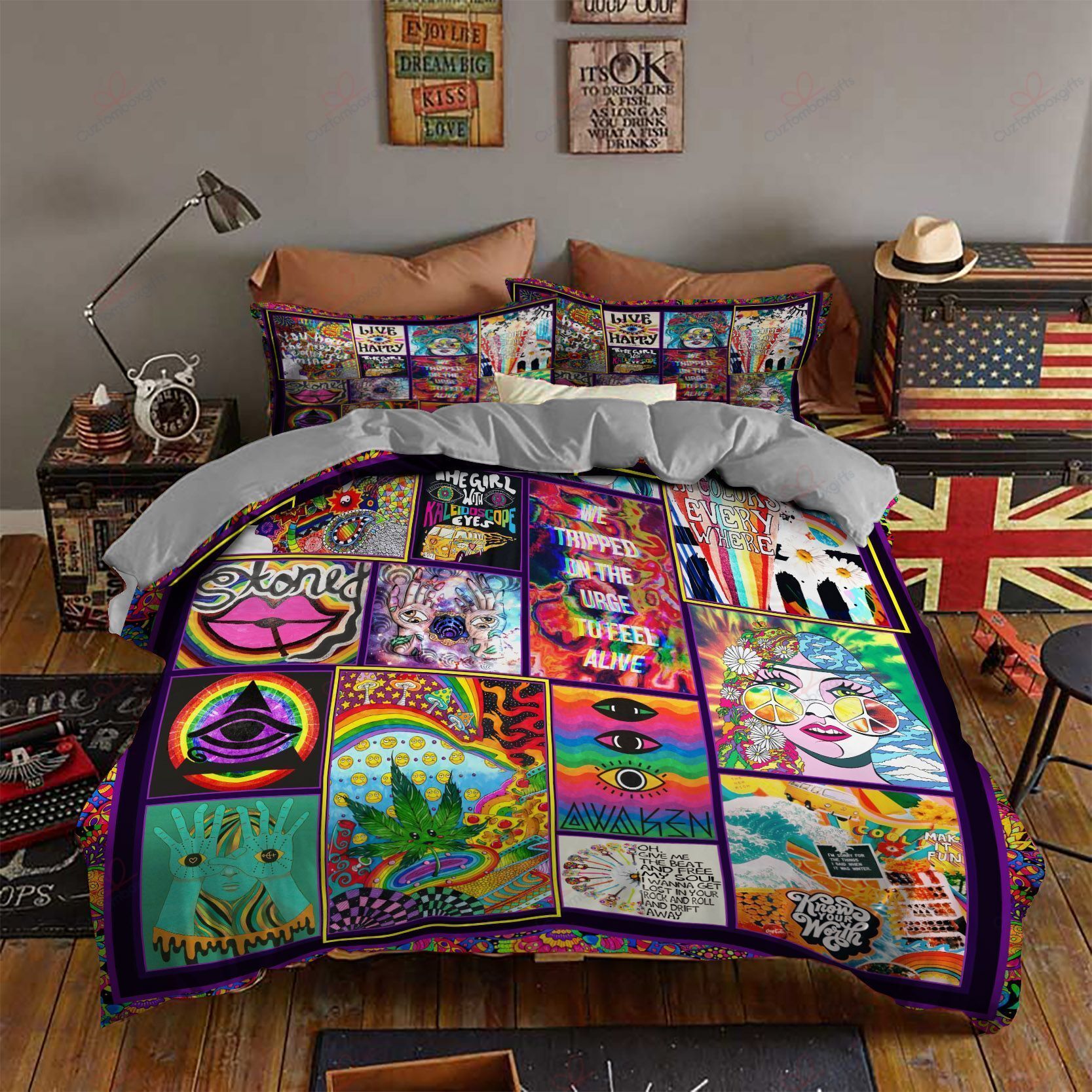 Colorful Hippie Bedding Set