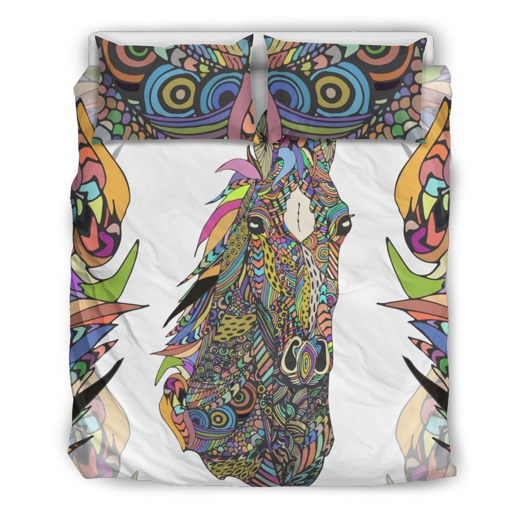 Colorful Horse Bedding Set