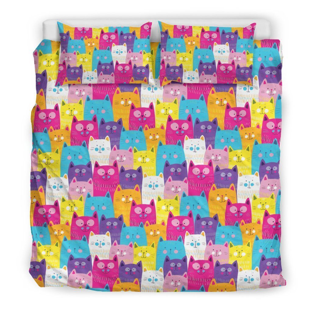 Colorful Kitten Cat Bedding Set