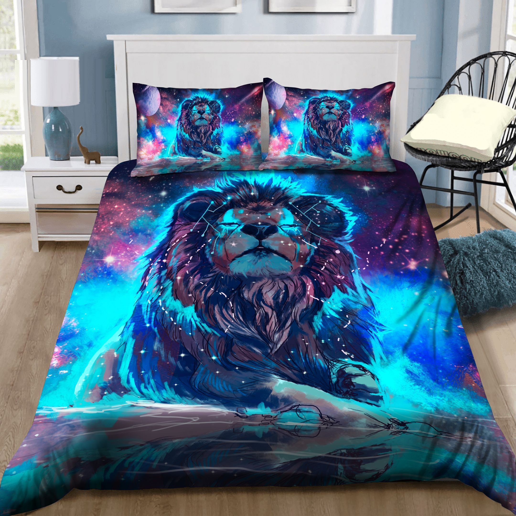 Colorful Lion Art Bedding Set