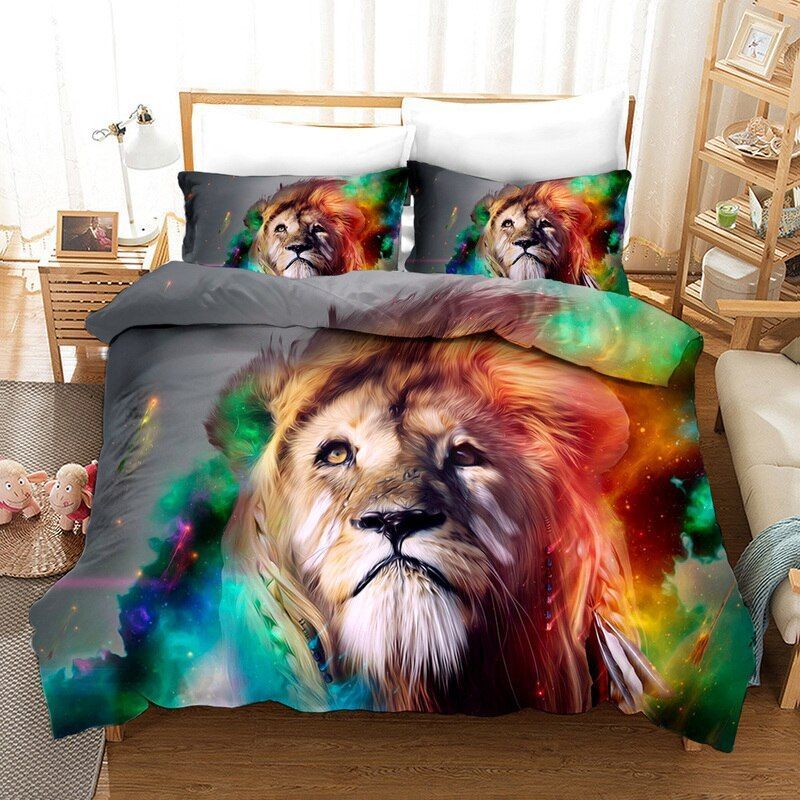 Colorful Lion Bedding Set
