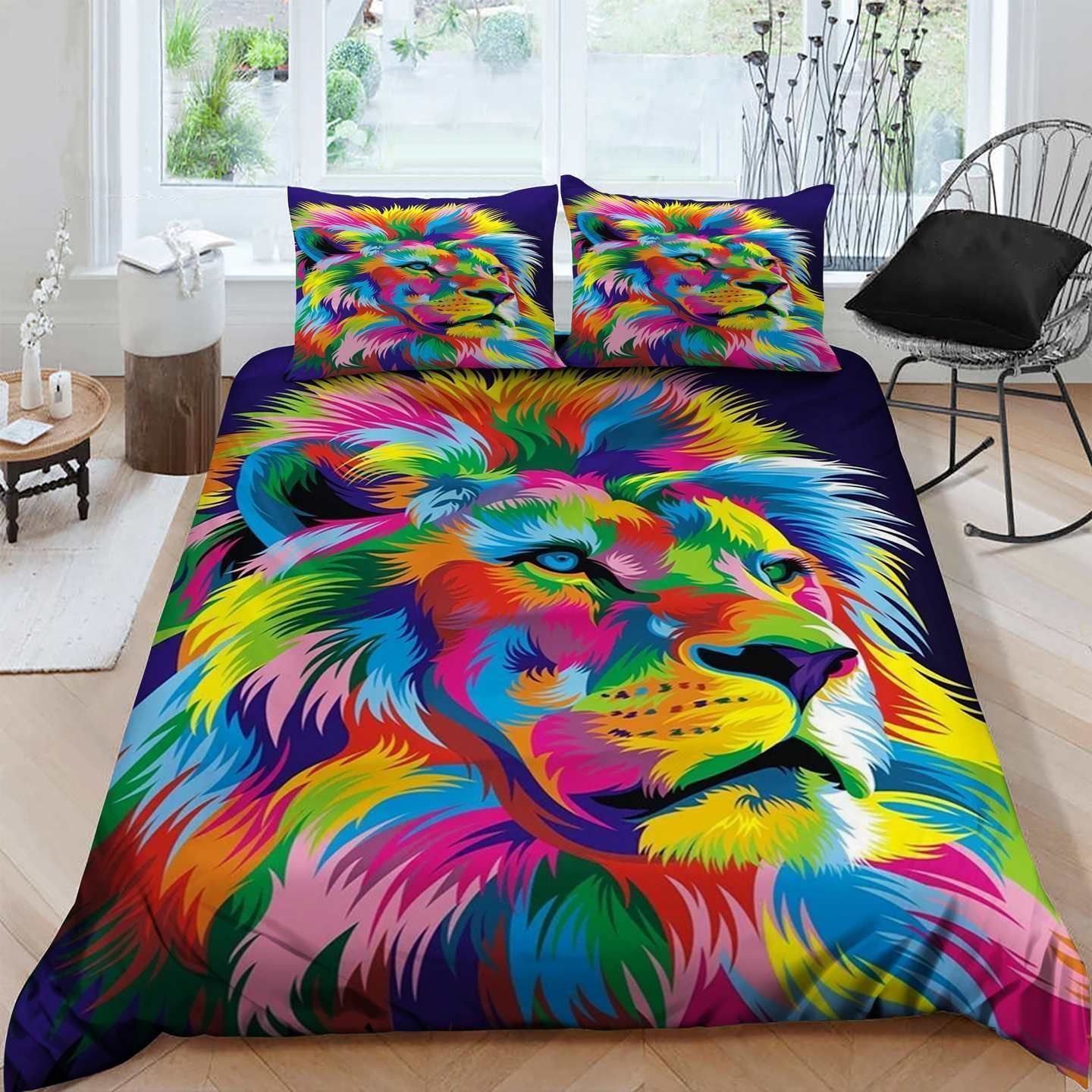 Colorful Lion Bedding Set