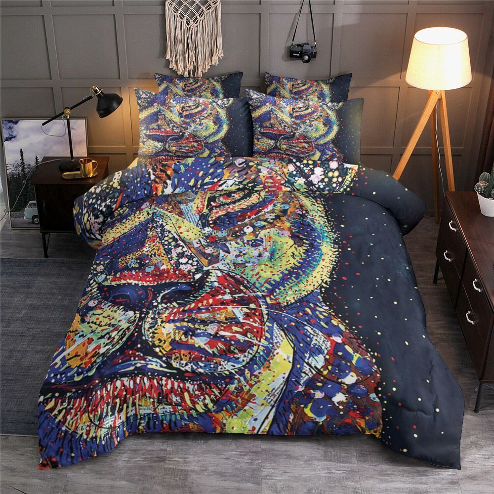 Colorful Lion Painting Bedding Set