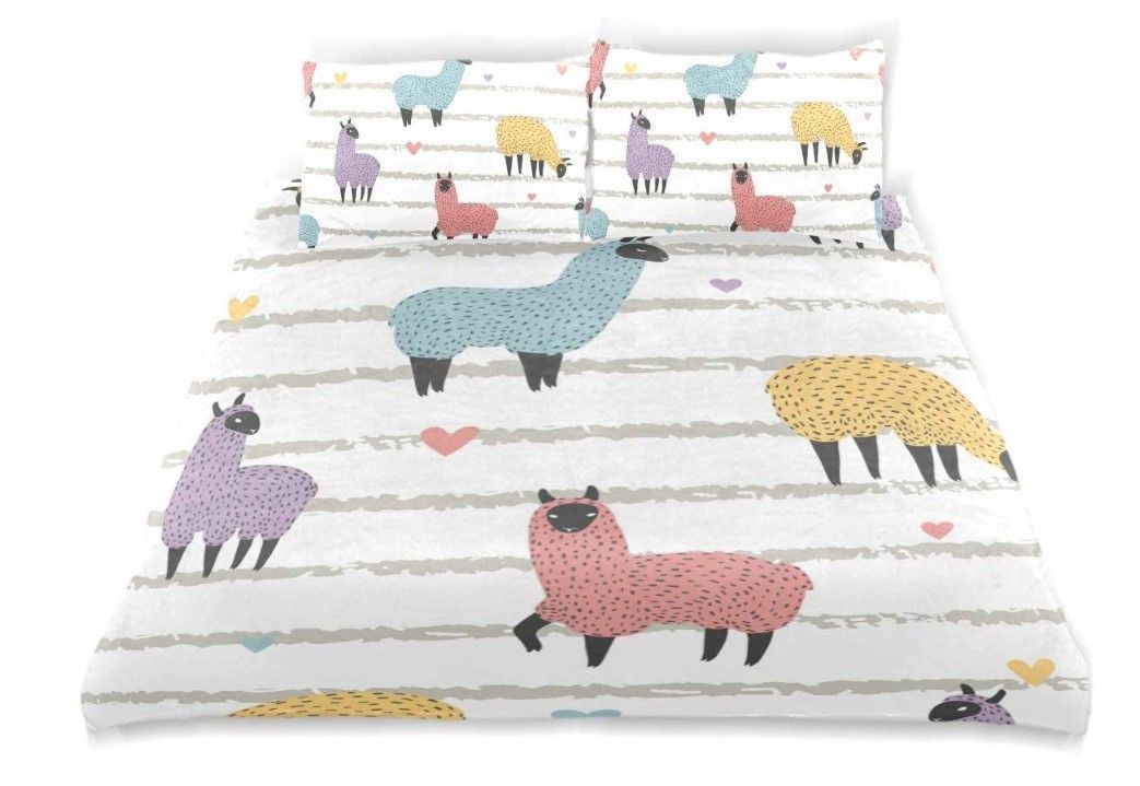 Colorful Llama Bedding Set