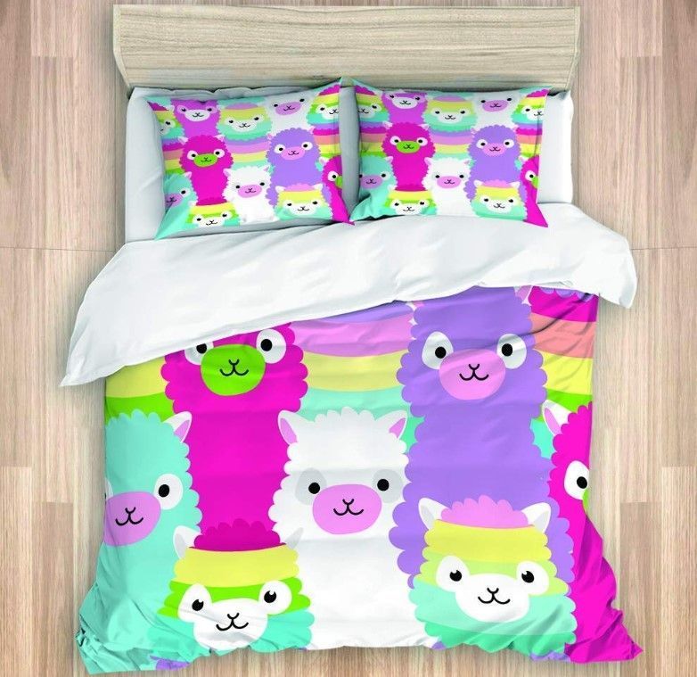Colorful Llama Bedding Set