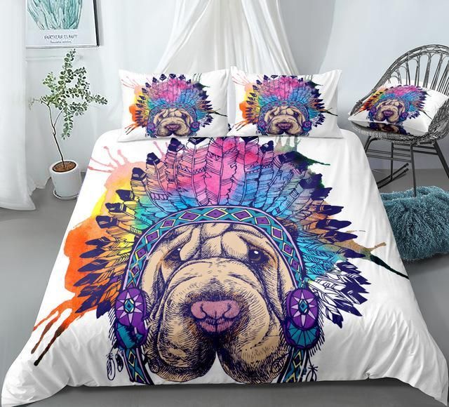 Colorful Navite Dog Bedding Set