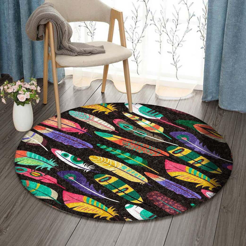 Colorful Oblique Round Carpet