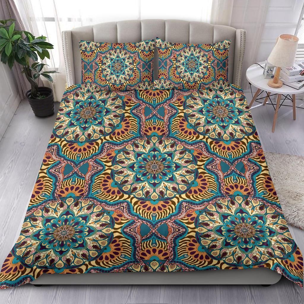 Colorful Ornamental Style Mandala Printed Bedding Set