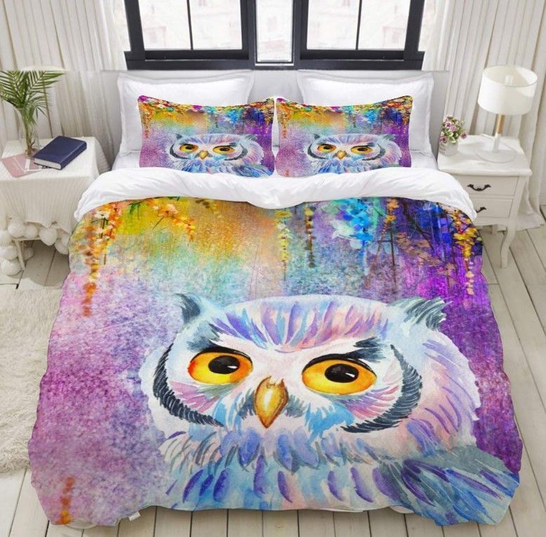 Colorful Owl Bedding Set